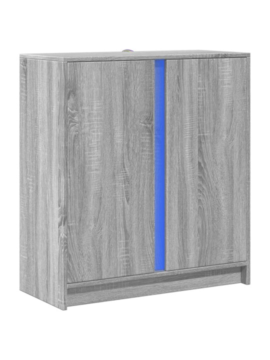 Příborník s led šedý sonoma 77 x 34 x 85 cm kompozitní dřevo