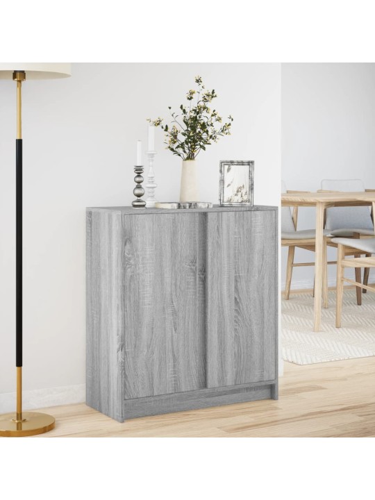 Příborník s led šedý sonoma 77 x 34 x 85 cm kompozitní dřevo