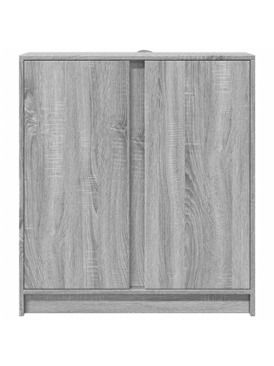 Příborník s led šedý sonoma 77 x 34 x 85 cm kompozitní dřevo