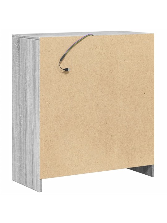 Příborník s led šedý sonoma 77 x 34 x 85 cm kompozitní dřevo