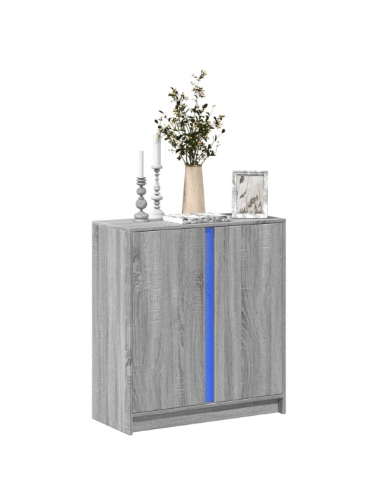 Příborník s led šedý sonoma 77 x 34 x 85 cm kompozitní dřevo