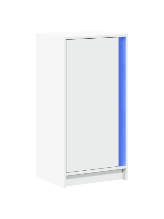 Příborník s LED bílý 42,5 x 34 x 85 cm kompozitní dřevo