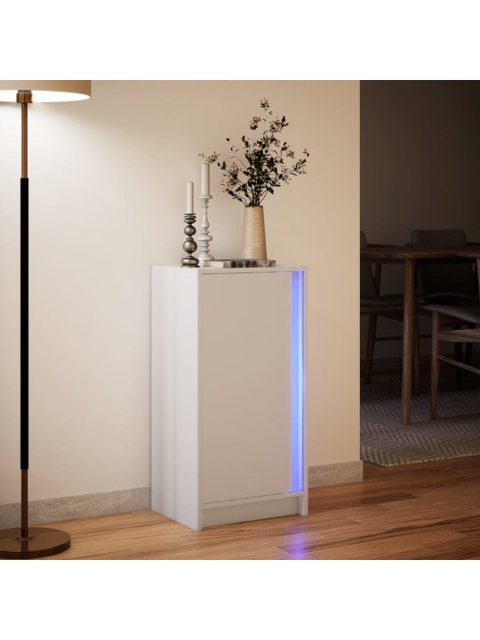 Příborník s LED bílý 42,5 x 34 x 85 cm kompozitní dřevo