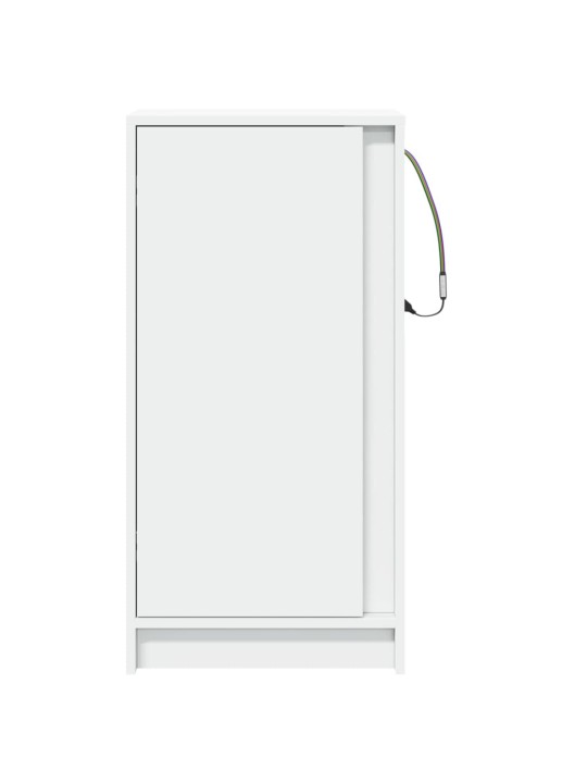 Příborník s LED bílý 42,5 x 34 x 85 cm kompozitní dřevo