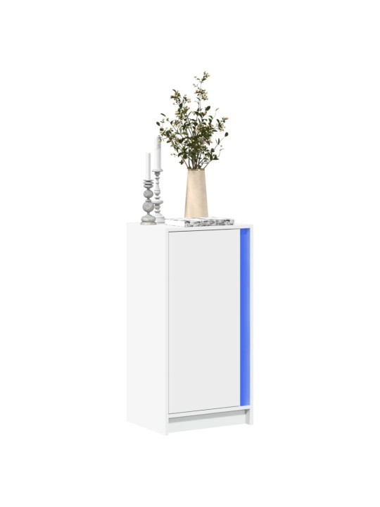Příborník s LED bílý 42,5 x 34 x 85 cm kompozitní dřevo