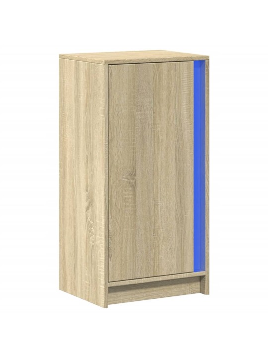 Příborník s LED dub sonoma 42,5 x 34 x 85 cm kompozitní dřevo