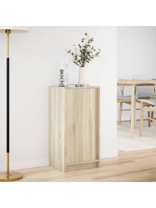Příborník s LED dub sonoma 42,5 x 34 x 85 cm kompozitní dřevo