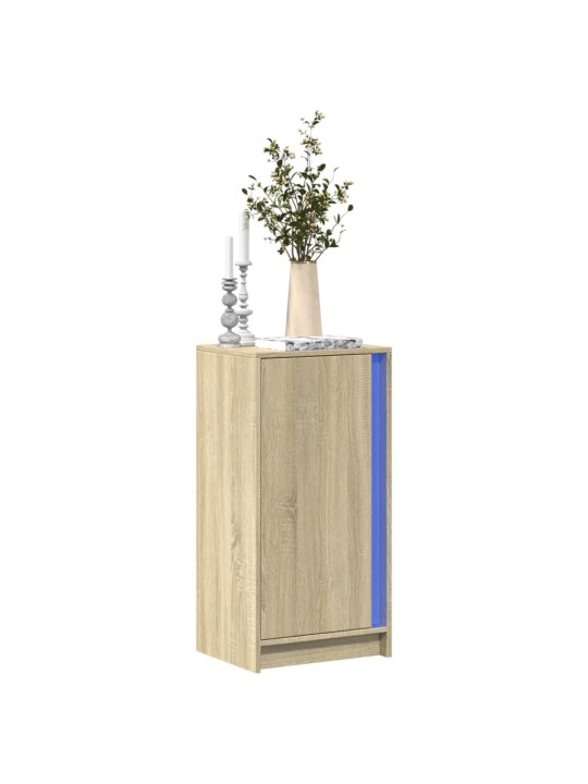 Příborník s LED dub sonoma 42,5 x 34 x 85 cm kompozitní dřevo
