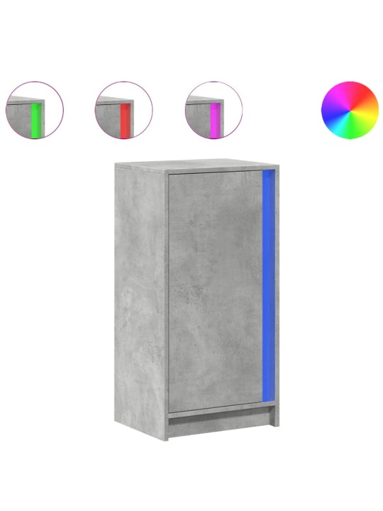 Příborník s LED betonově šedý 42,5x34x85 cm kompozitní dřevo