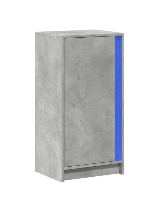 Příborník s LED betonově šedý 42,5x34x85 cm kompozitní dřevo