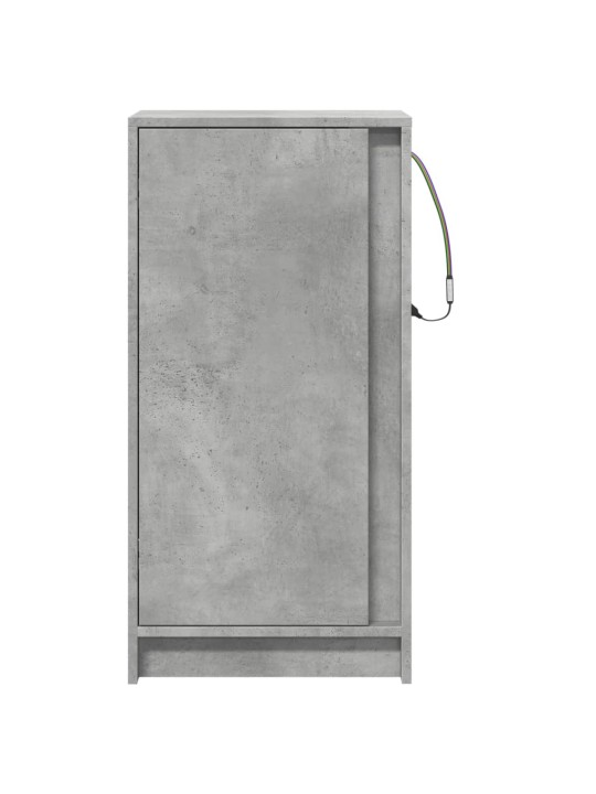 Příborník s LED betonově šedý 42,5x34x85 cm kompozitní dřevo