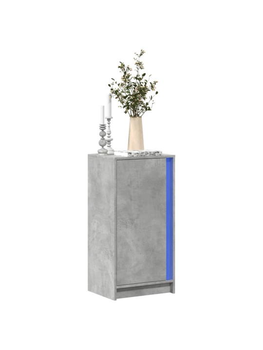 Příborník s LED betonově šedý 42,5x34x85 cm kompozitní dřevo