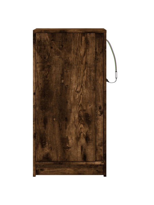 Příborník s led kouřový dub 42,5 x 34 x 85 cm kompozitní dřevo