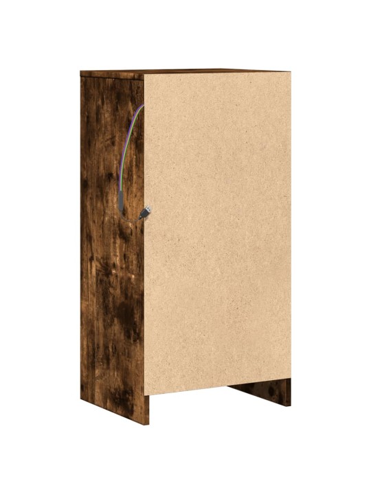 Příborník s led kouřový dub 42,5 x 34 x 85 cm kompozitní dřevo