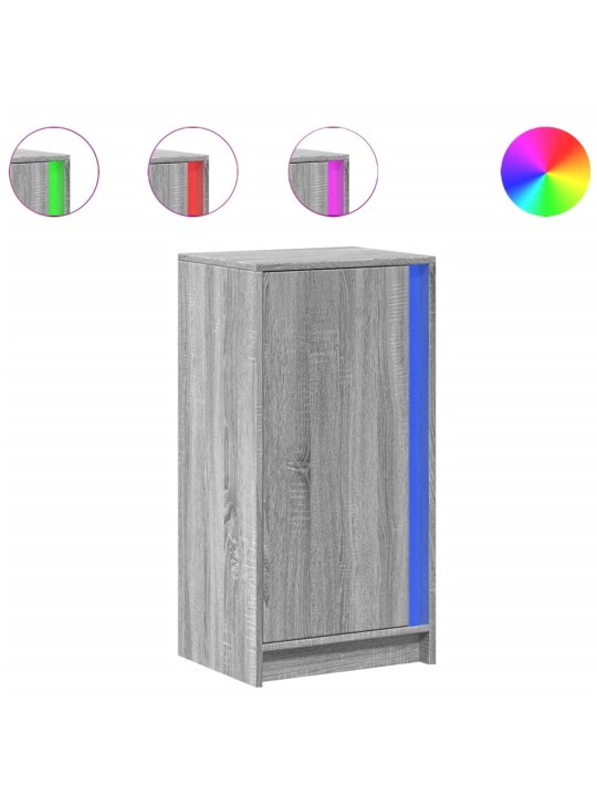 Příborník s led šedý sonoma 42,5 x 34 x 85 cm kompozitní dřevo