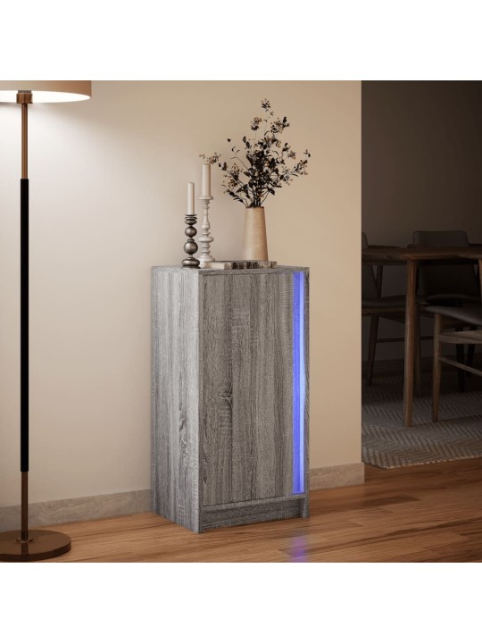 Příborník s led šedý sonoma 42,5 x 34 x 85 cm kompozitní dřevo