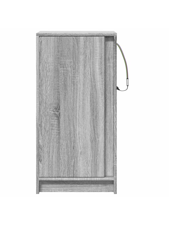 Příborník s led šedý sonoma 42,5 x 34 x 85 cm kompozitní dřevo