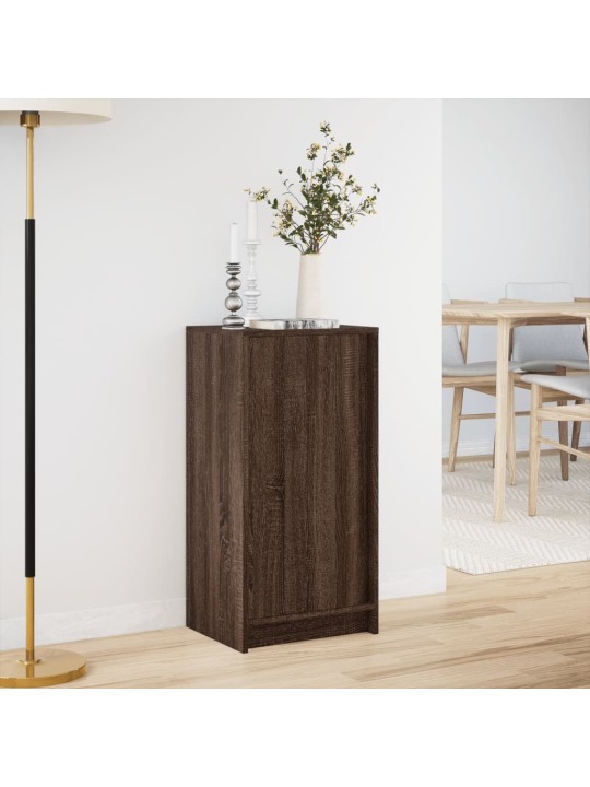 Příborník s led hnědý dub 42,5 x 34 x 85 cm kompozitní dřevo