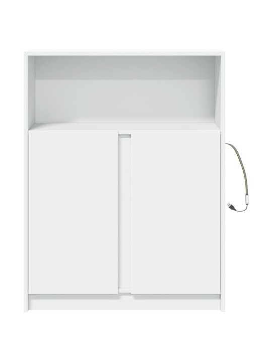Příborník LED bílý 77 x 34 x 100 cm kompozitní dřevo