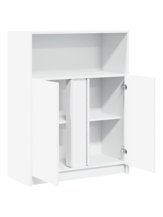Příborník LED bílý 77 x 34 x 100 cm kompozitní dřevo