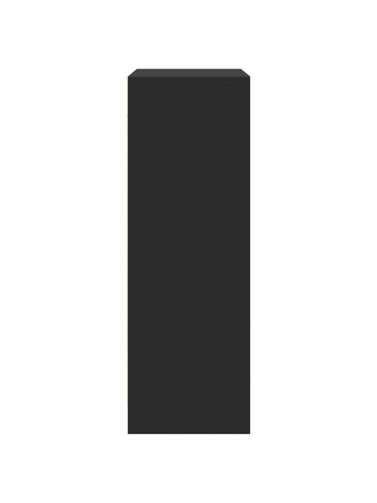 Příborník LED černý 77 x 34 x 100 cm kompozitní dřevo