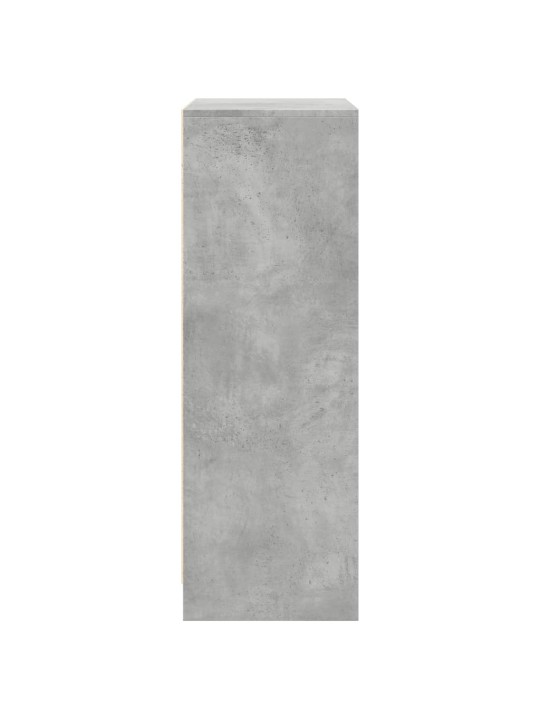 Příborník LED betonově šedý 77 x 34 x 100 cm kompozitní dřevo