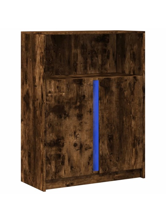 Příborník led kouřový dub 77 x 34 x 100 cm kompozitní dřevo