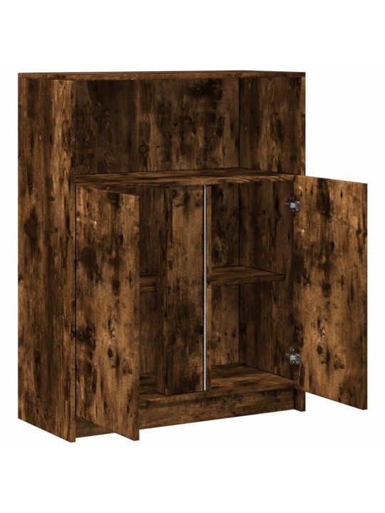 Příborník led kouřový dub 77 x 34 x 100 cm kompozitní dřevo