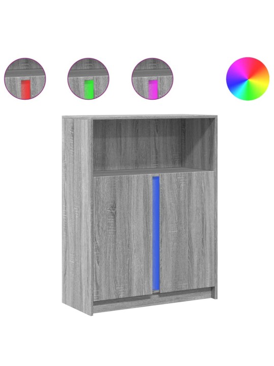 Příborník led šedý sonoma 77 x 34 x 100 cm kompozitní dřevo