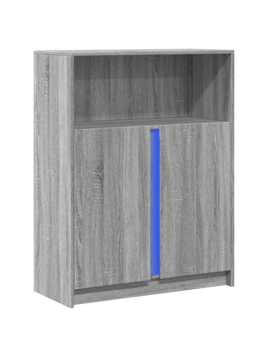Příborník led šedý sonoma 77 x 34 x 100 cm kompozitní dřevo