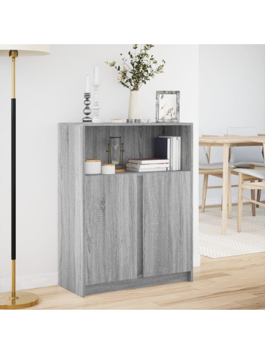 Příborník led šedý sonoma 77 x 34 x 100 cm kompozitní dřevo