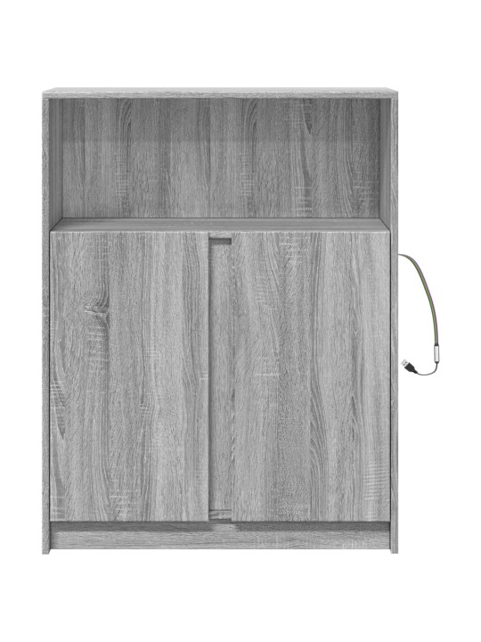 Příborník led šedý sonoma 77 x 34 x 100 cm kompozitní dřevo