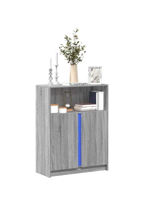 Příborník led šedý sonoma 77 x 34 x 100 cm kompozitní dřevo