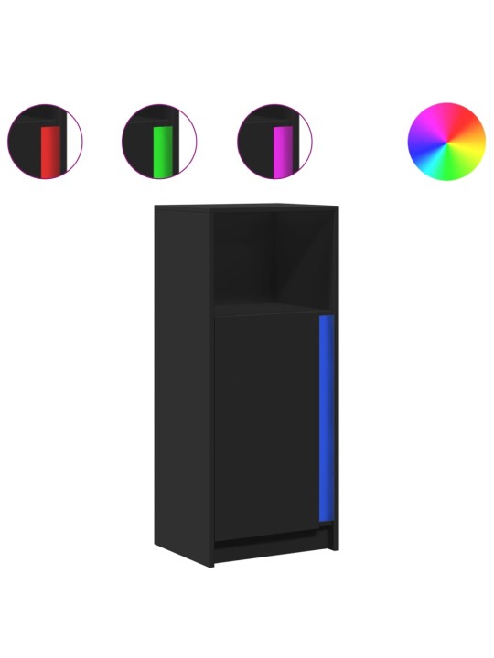 Příborník LED černý 42,5 x 34 x 100 cm kompozitní dřevo