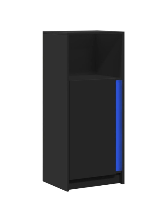 Příborník LED černý 42,5 x 34 x 100 cm kompozitní dřevo