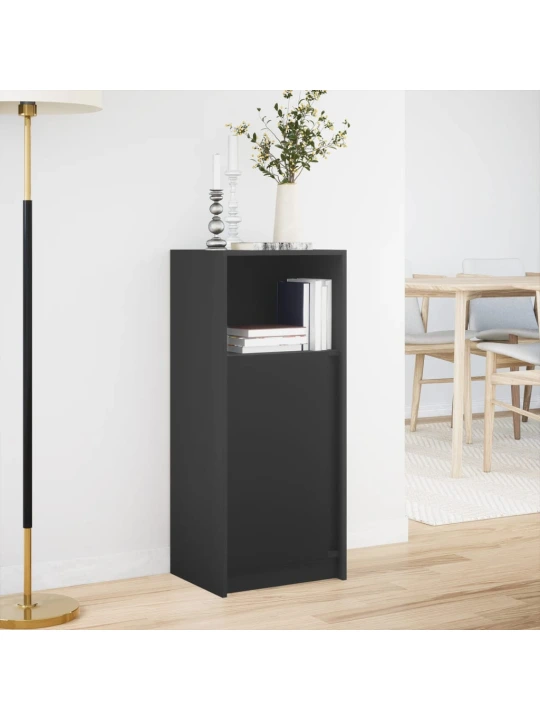 Příborník LED černý 42,5 x 34 x 100 cm kompozitní dřevo
