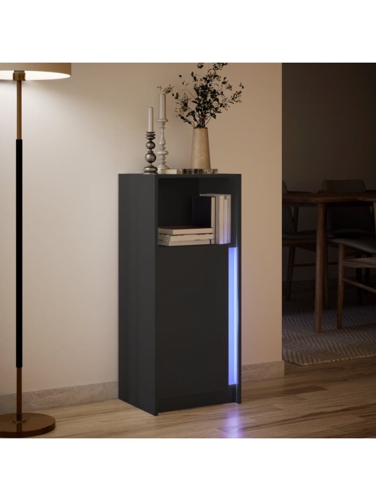 Příborník LED černý 42,5 x 34 x 100 cm kompozitní dřevo