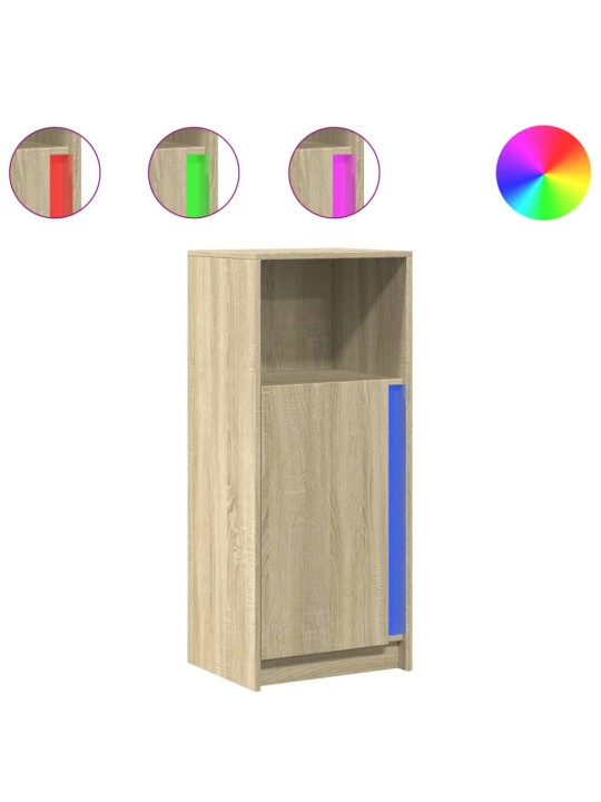Příborník LED dub sonoma 42,5 x 34 x 100 cm kompozitní dřevo