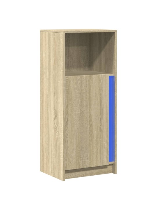 Příborník LED dub sonoma 42,5 x 34 x 100 cm kompozitní dřevo