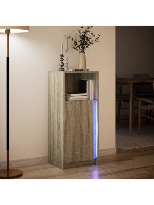 Příborník LED dub sonoma 42,5 x 34 x 100 cm kompozitní dřevo