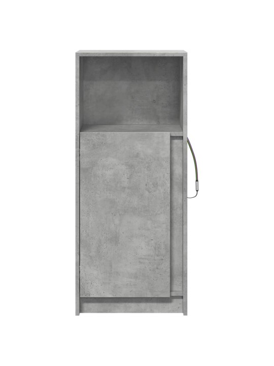 Příborník LED betonově šedý 42,5 x 34 x 100 cm kompozitní dřevo