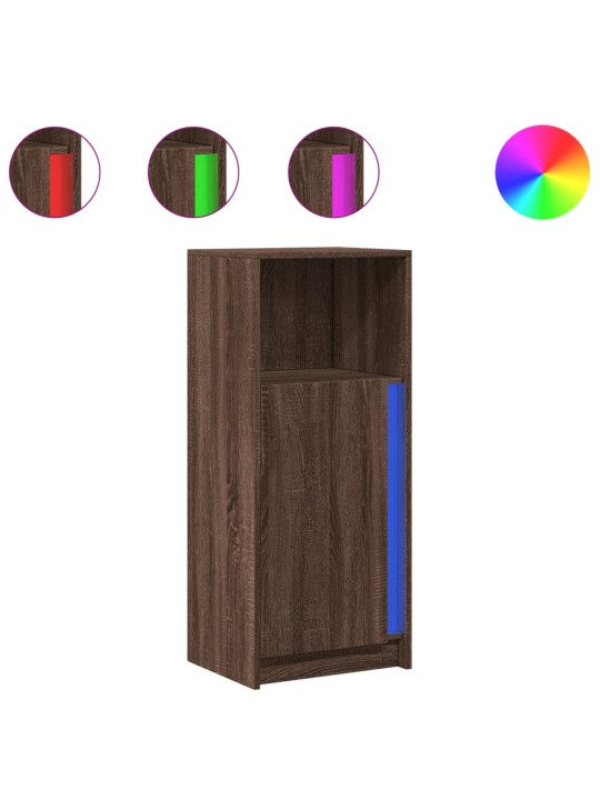 Příborník led hnědý dub 42,5 x 34 x 100 cm kompozitní dřevo