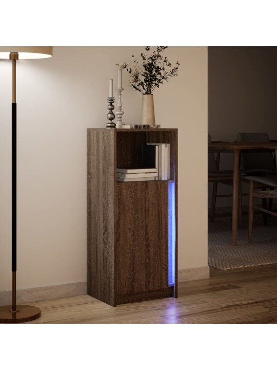 Příborník led hnědý dub 42,5 x 34 x 100 cm kompozitní dřevo