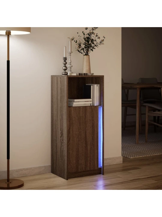 Příborník led hnědý dub 42,5 x 34 x 100 cm kompozitní dřevo