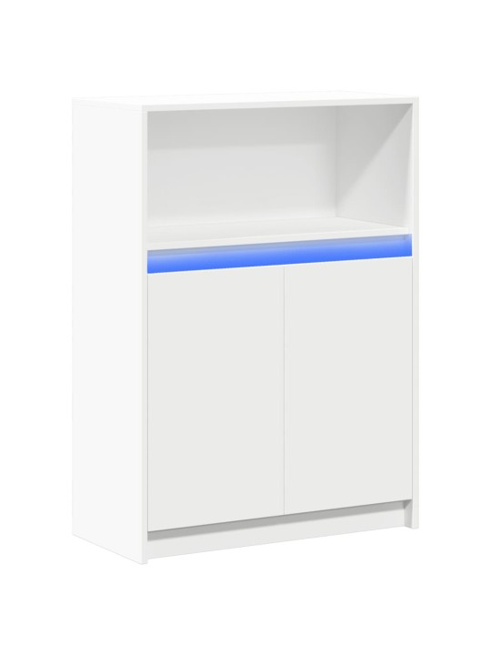 Příborník LED bílý 72 x 34 x 100 cm kompozitní dřevo