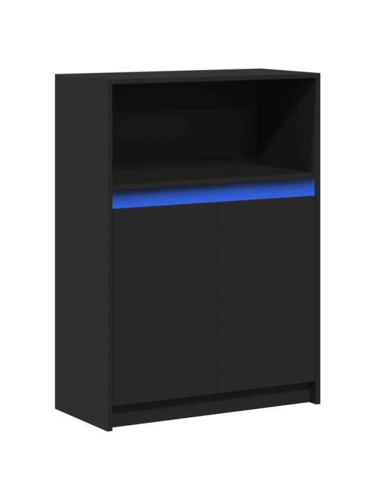 Příborník LED černý 72 x 34 x 100 cm kompozitní dřevo