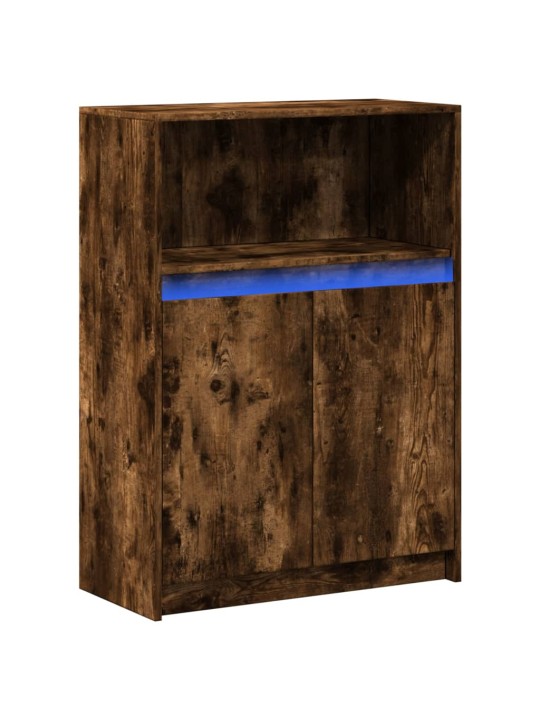 Příborník led kouřový dub 72 x 34 x 100 cm kompozitní dřevo