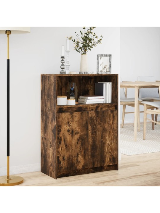 Příborník led kouřový dub 72 x 34 x 100 cm kompozitní dřevo