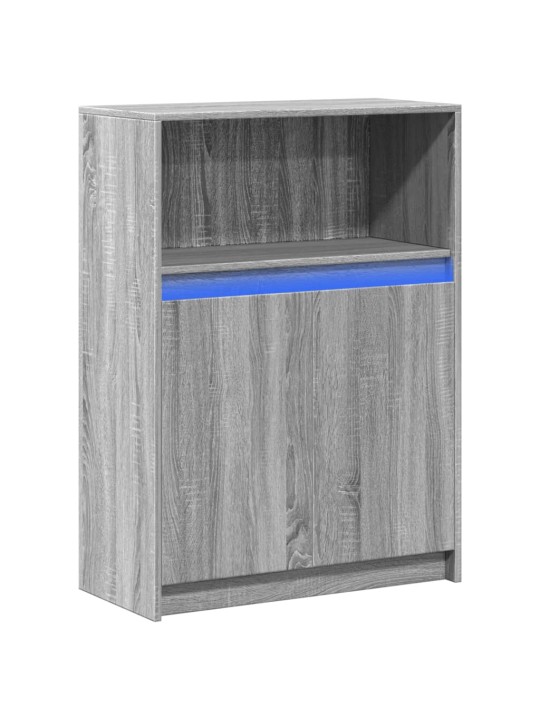 Příborník led šedý sonoma 72 x 34 x 100 cm kompozitní dřevo
