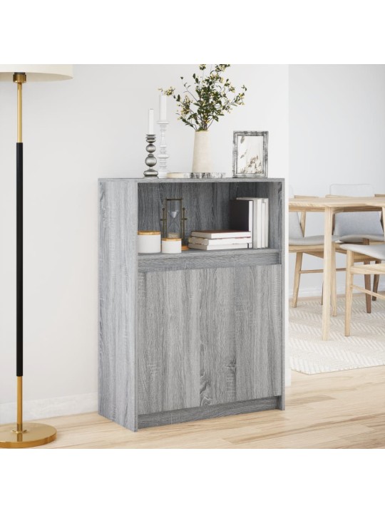 Příborník led šedý sonoma 72 x 34 x 100 cm kompozitní dřevo